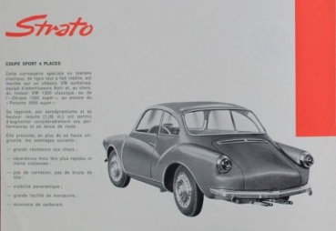Volkswagen Strato Coupe Sport Modelprogram 1959 Carbrochure (6637)